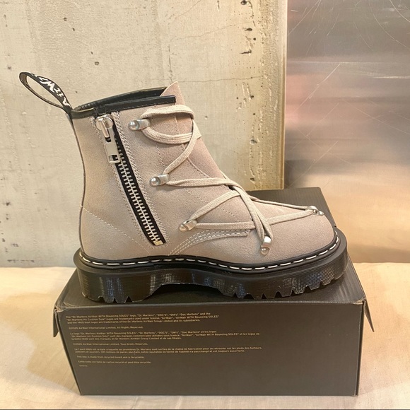 RICK OWENS FOR DOC MARTENS SS21 “PHLEGETHON” 1460 BEX PENTAGRAM LACE-UP BOOTS - Picture 6 of 13